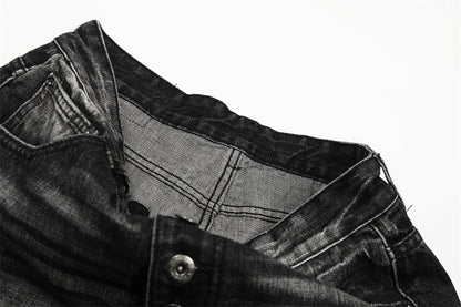DAXUEN Wide-leg denim jeans with gradient wash and button fly