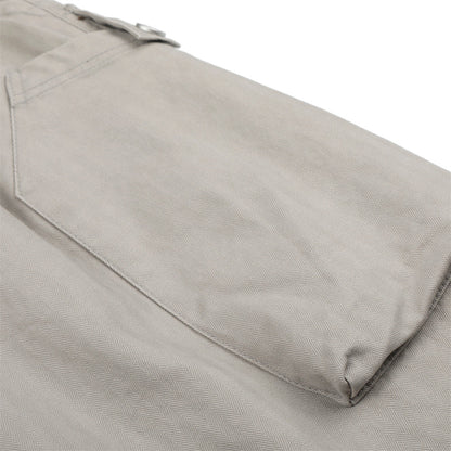 DAXUEN Pair of light grey relaxed-fit herringbone cargo shorts