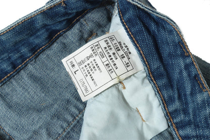 DAXUEN Light wash wide-leg denim culottes