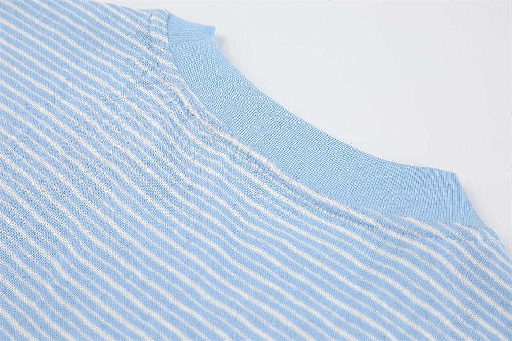 DAXUEN Striped short-sleeved relaxed-fit t-shirt