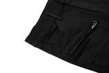 DAXUEN Solid black flared cargo pants