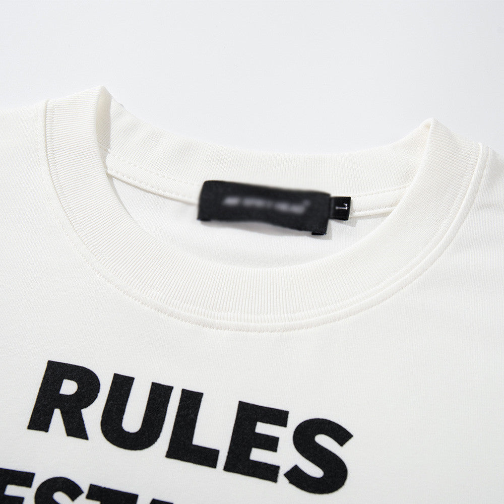 DAXUEN Oversized graphic print black and cream t-shirt