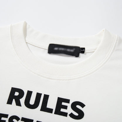 DAXUEN Oversized graphic print black and cream t-shirt