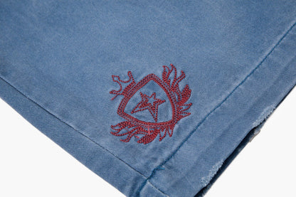 DAXUEN Wide-leg baggy cargo pants with embroidery