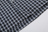 DAXUEN Men's short-sleeved plaid button-up shirt