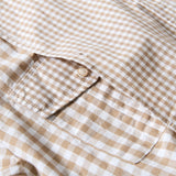 DAXUEN Relaxed-fit short-sleeved button-up shirt with checkered pattern