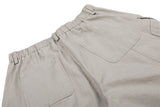 DAXUEN Pair of light grey relaxed-fit herringbone cargo shorts