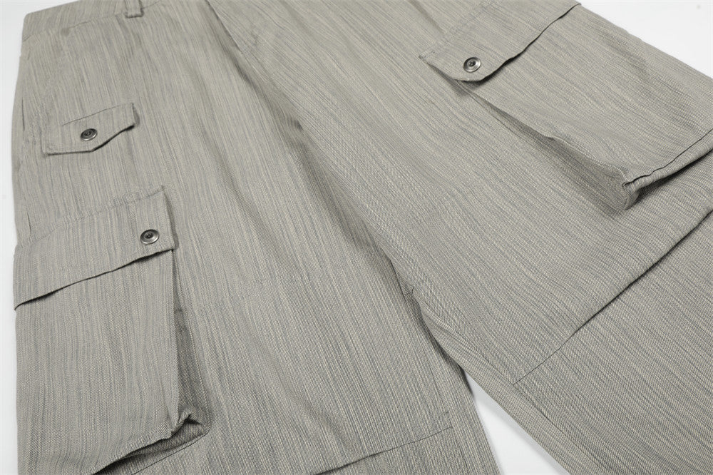 DAXUEN Wide-leg cargo pants with multiple pockets
