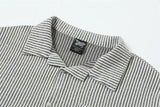 DAXUEN Short-sleeved button-up shirt with vertical stripes
