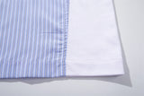DAXUEN Color-blocked short-sleeved button-up shirt with graphic prints