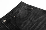 DAXUEN Distressed high-waisted wide-leg balloon jeans