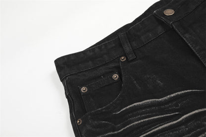 DAXUEN Faded wide-leg jeans in washed denim finishes