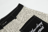 DAXUEN Cropped wide-leg leopard print trousers
