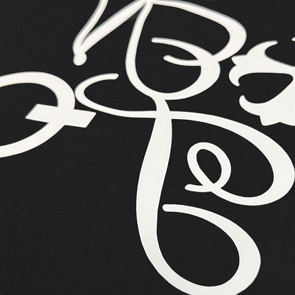 DAXUEN Ornate script graphic short-sleeved T-shirt