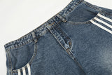 DAXUEN Loose wide leg denim jeans with stripes