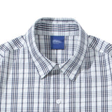 DAXUEN Short-sleeved plaid button-up shirt