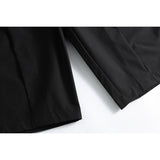 DAXUEN Men's wide-leg summer shorts in dark olive green and black