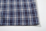 DAXUEN Short-sleeved plaid button-up shirt