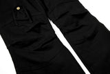 DAXUEN Solid black flared cargo pants