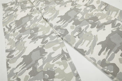 DAXUEN Wide-leg camouflage pants with pockets