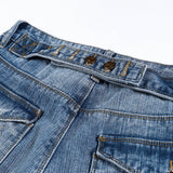 DAXUEN Wide-leg distressed denim trousers