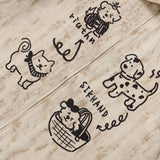 DAXUEN Cartoon tie-dye short-sleeve shirt with animal illustrations
