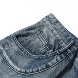 DAXUEN Faded blue wide-leg cargo shorts