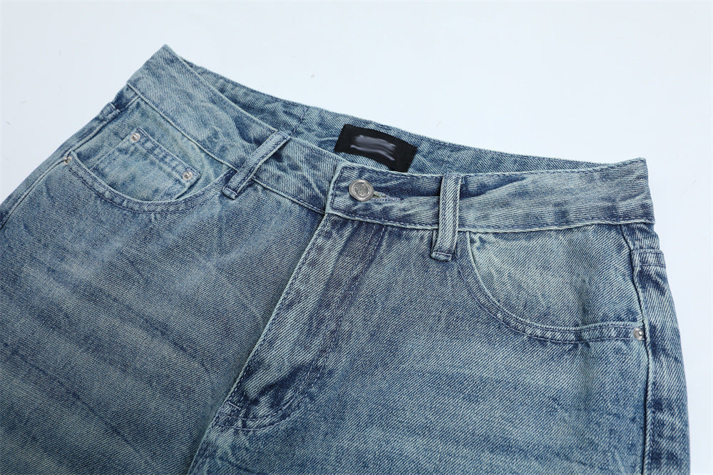 DAXUEN Faded wide-leg denim jeans