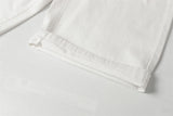 DAXUEN Wide-leg white denim shorts