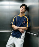 DAXUEN navy blue baseball graphic tee