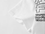 DAXUEN White short-sleeved crew neck graphic T-shirt