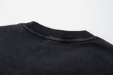 DAXUEN Faded charcoal grey short-sleeved t-shirt with unicorn embroidery
