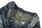 DAXUEN Wide-leg high-waisted jeans in medium blue denim