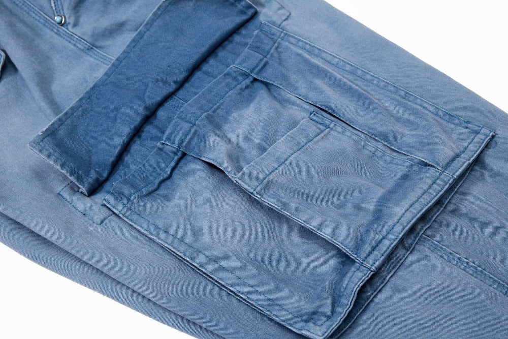 DAXUEN Wide-leg baggy cargo pants with embroidery