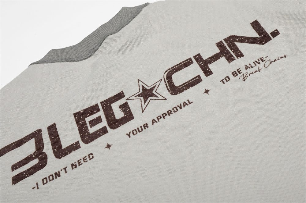 DAXUEN Oversized short-sleeve graphic t-shirt with contrast stitching