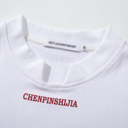 DAXUEN Short-sleeved graphic T-shirt with text prints