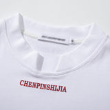 DAXUEN Short-sleeved graphic T-shirt with text prints