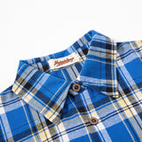 DAXUEN Relaxed-fit short-sleeved plaid button-up shirt