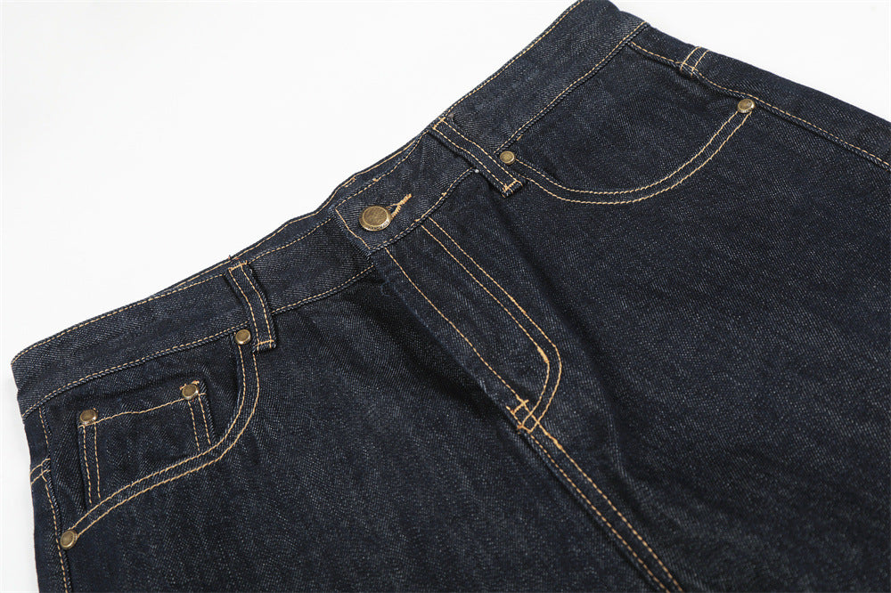 DAXUEN Wide-leg denim jeans with unique patches