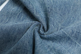 DAXUEN Light blue wide-leg denim jeans with embroidered patch