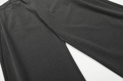 DAXUEN High-waisted wide-leg palazzo pants in dark grey and black