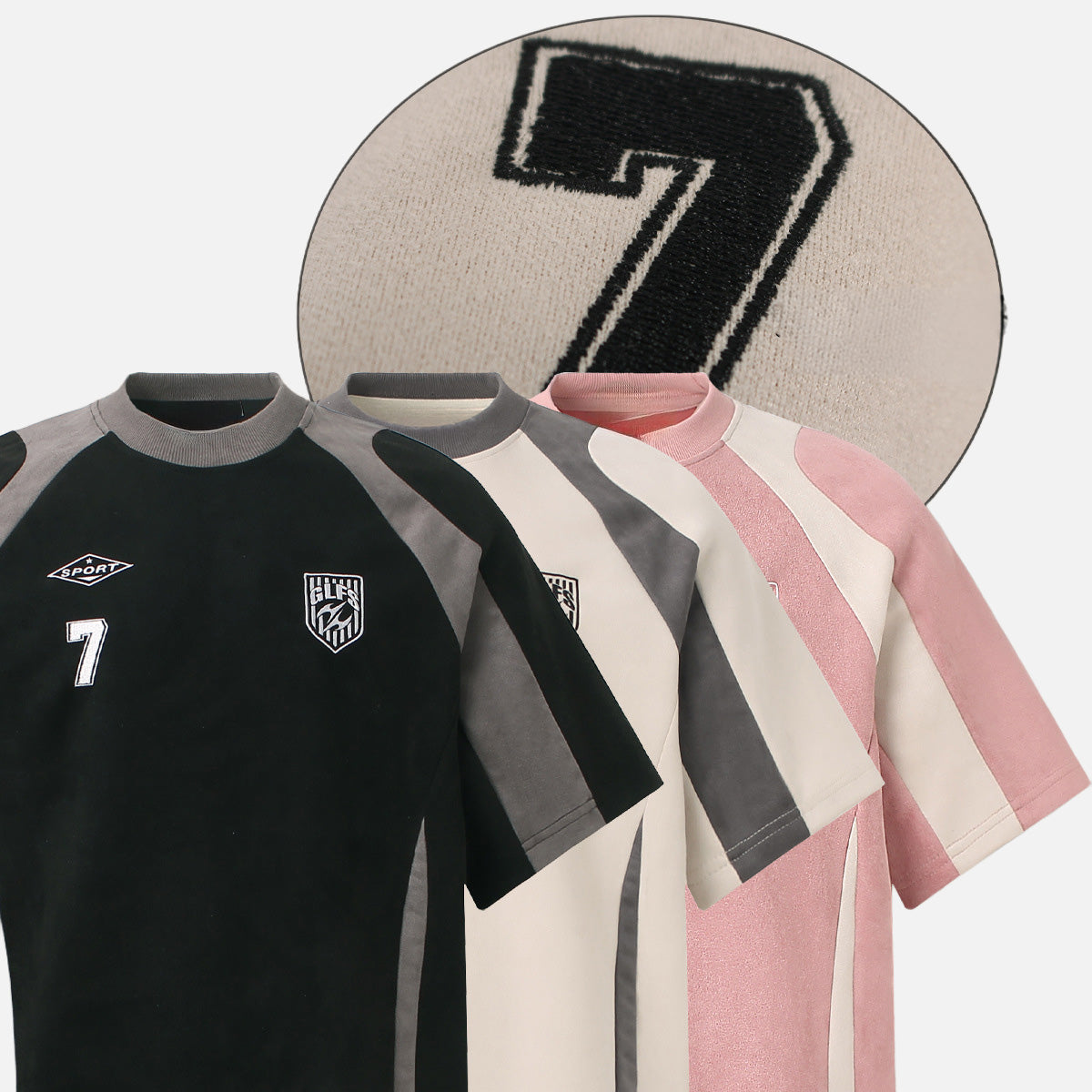 Bold Number 7 Embroidered T-Shirt