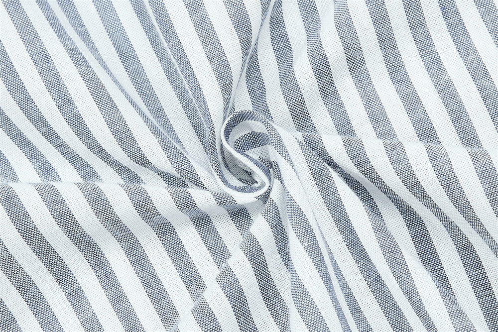 DAXUEN Striped oversized short-sleeve button-down shirt