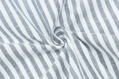 DAXUEN Striped oversized short-sleeve button-down shirt