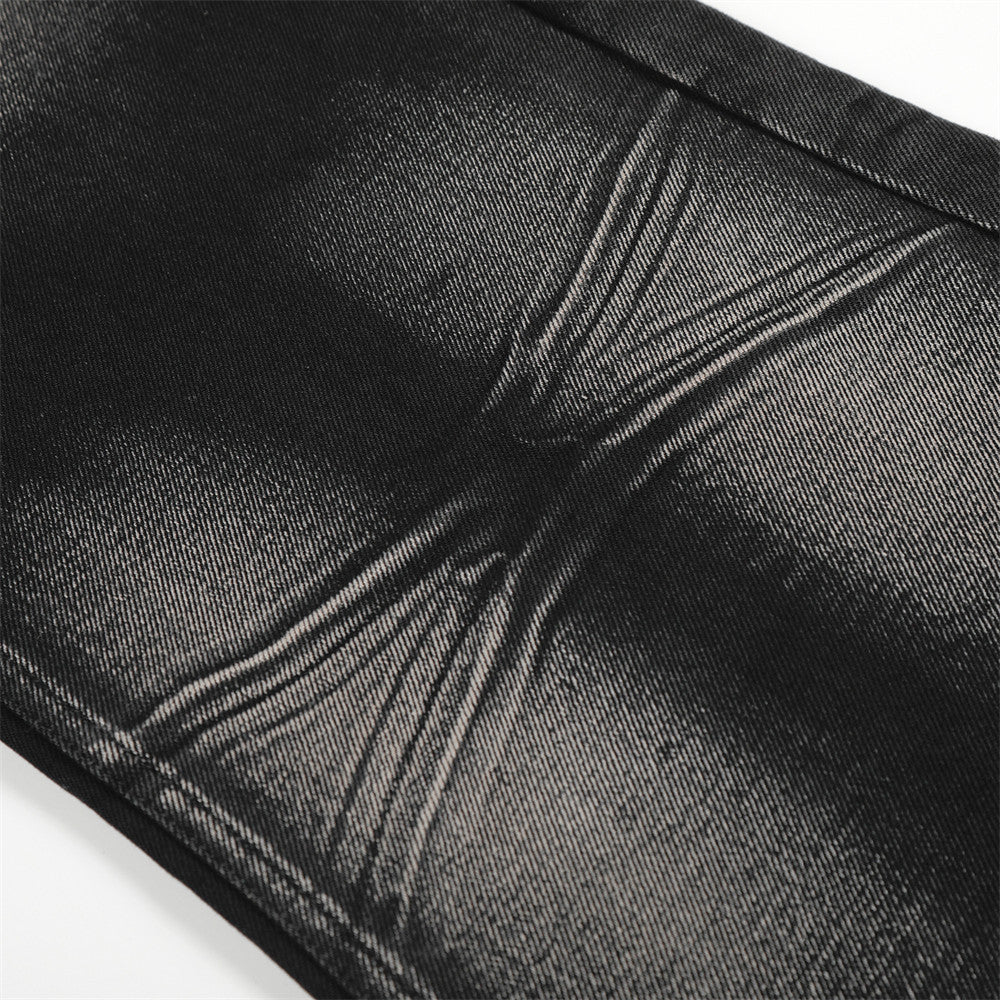 DAXUEN Faded wide-leg jeans in washed denim finishes