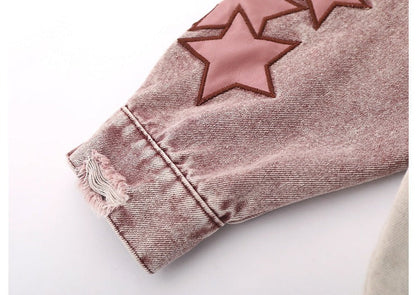 Y2k Star Embroidery Denim Jacket
