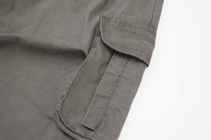 DAXUEN Layered wide-leg cargo shorts in olive-grey