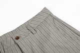 DAXUEN Light grey wide-leg trousers with pinstripes