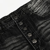 DAXUEN Wide-leg denim jeans with gradient wash and button fly