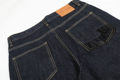 DAXUEN Wide-leg denim jeans with unique patches